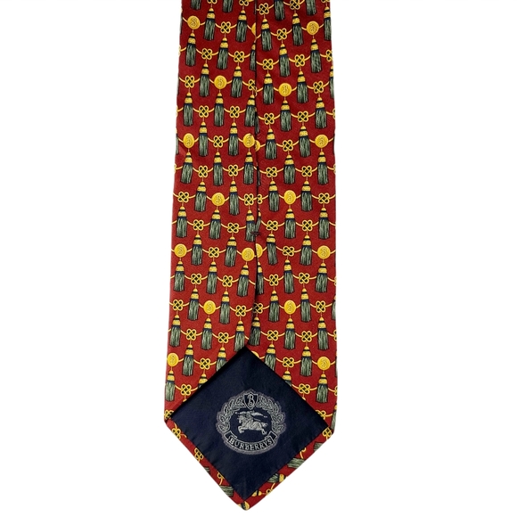 Burberry Printed Tassel Silk Tie - Picture 2 of 3